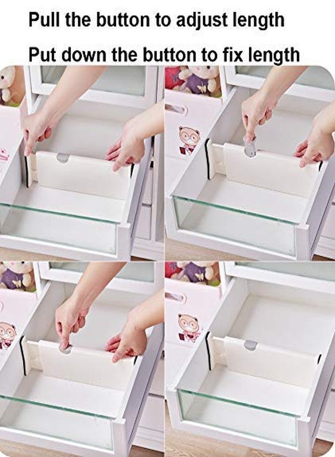 Assacalynn 6-Pack Adjustable Drawer Dividers Organizer Separators - Good Grips Dresser Organizer - for Bedroom, Bathroom, Closet, Baby Drawer, Desk - Image 5